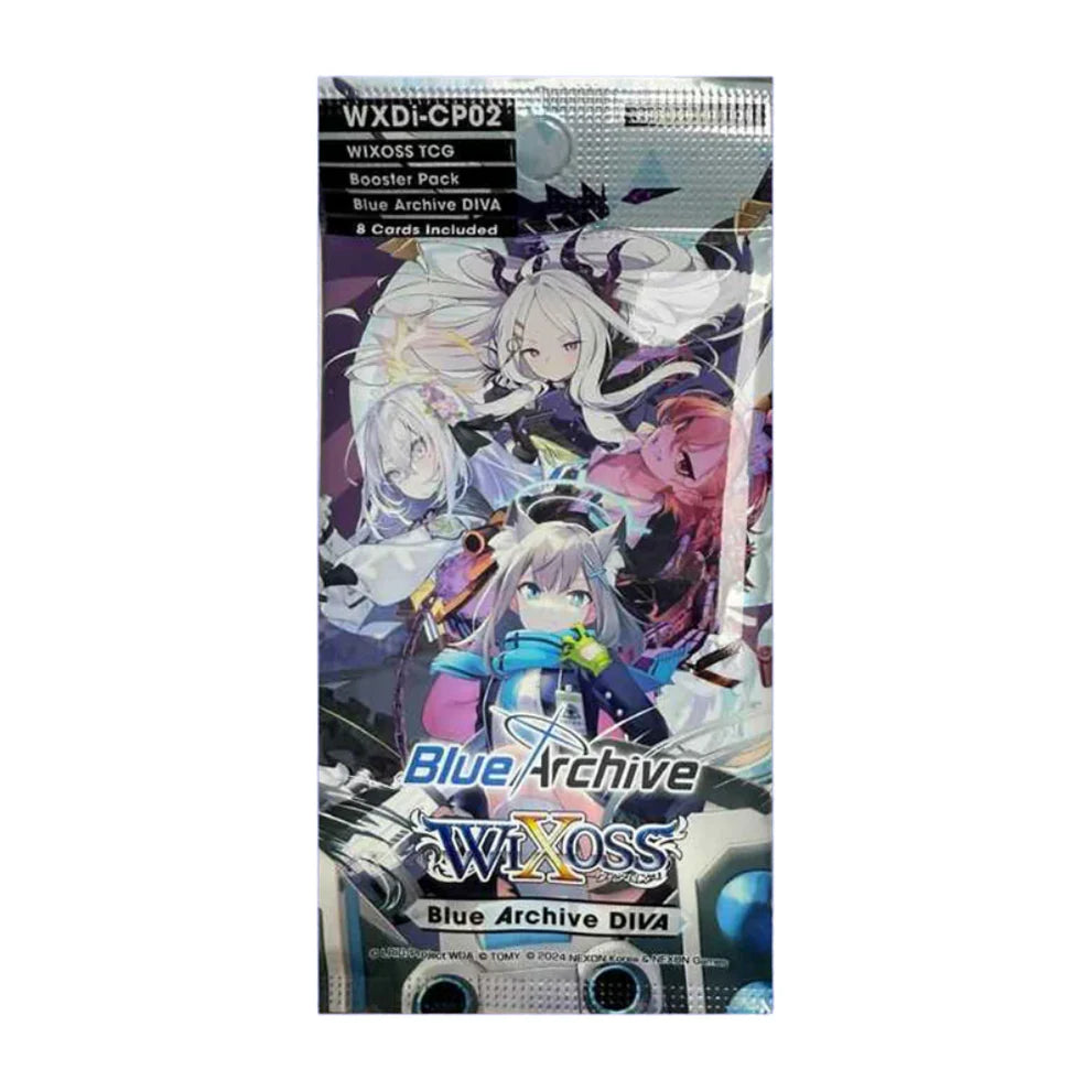 Wixoss WX25-CP1 TCG Booster Pack - Blue Archive SELECTOR Box, Espansione Collaborazione, 8 Confezioni Da 14 Carte