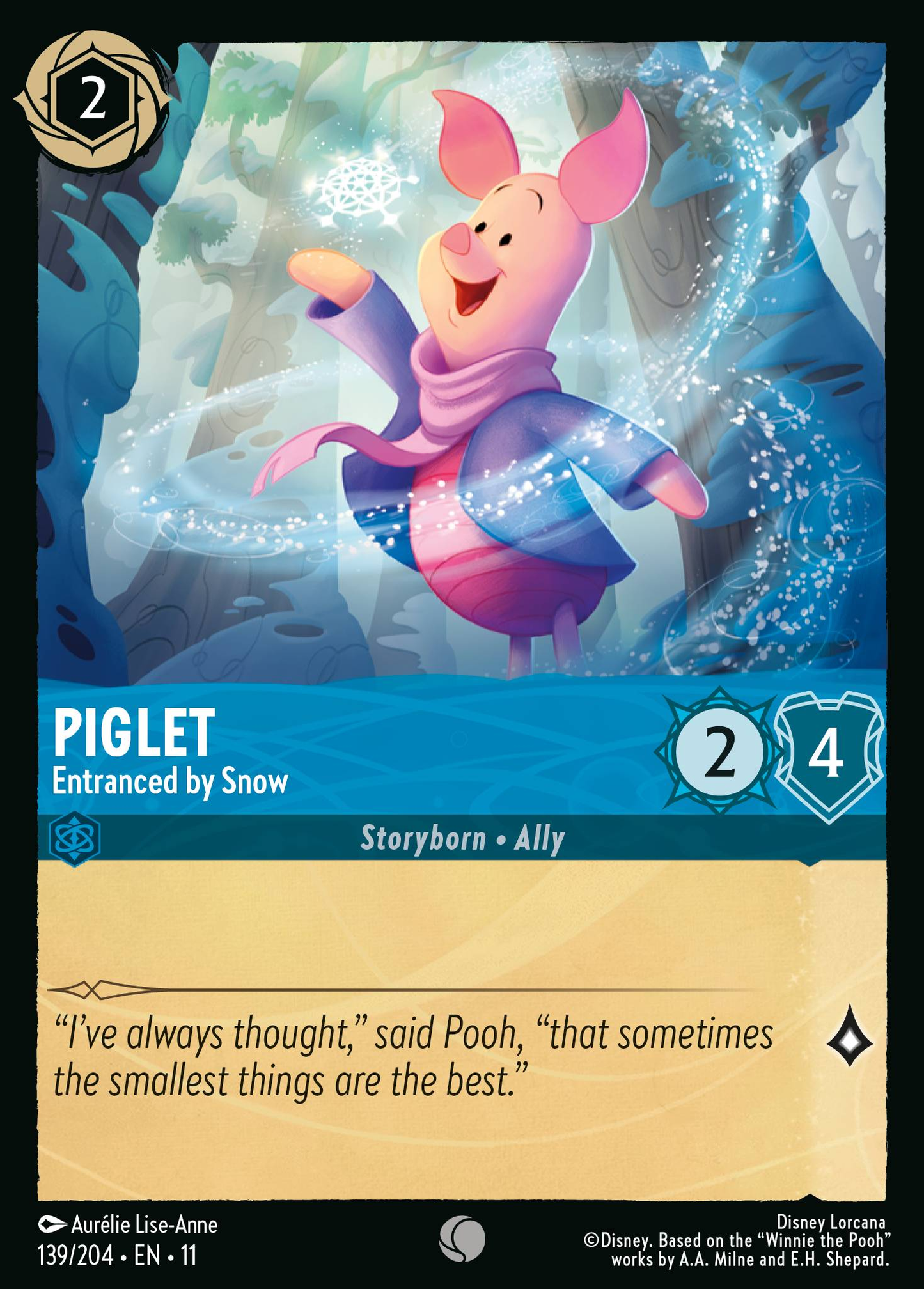 139/204 Piglet - Entranced by Snow