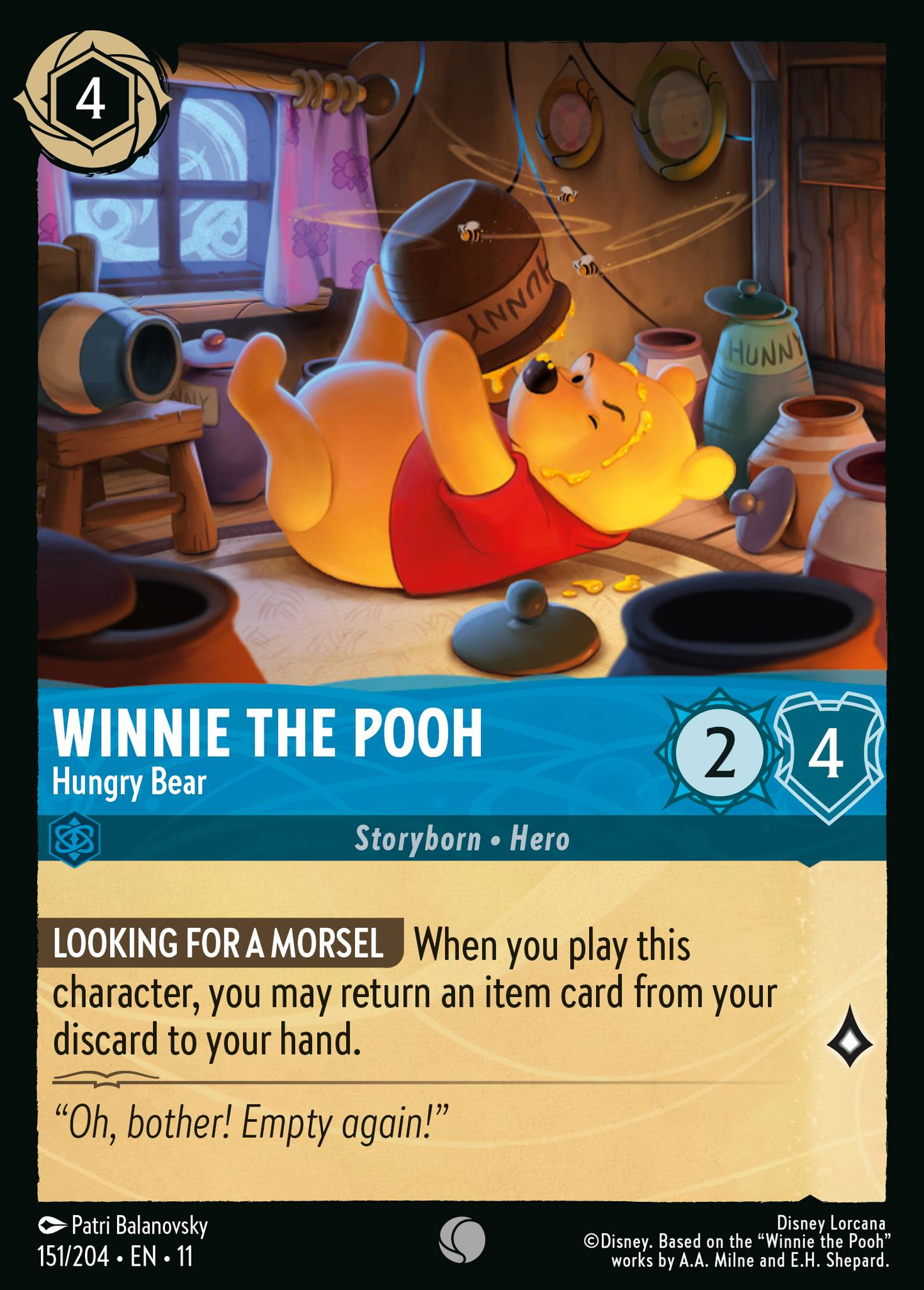 151/204 Winnie the Pooh - Hungry Bear