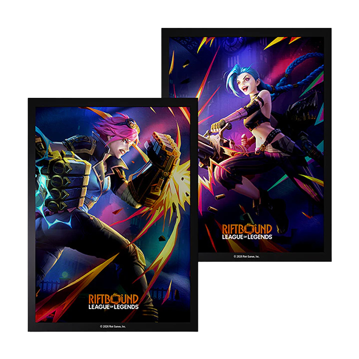 Riftbound (Set 4) Vendetta Sleeves – Vi vs Jinx l League of Legends