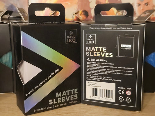 KARDIKO Matte Sleeves Plain Color 100 Pack