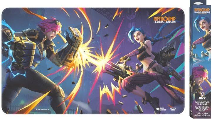 Riftbound (Set 4) Vendetta Playmat – Vi vs Jinx l League of Legends