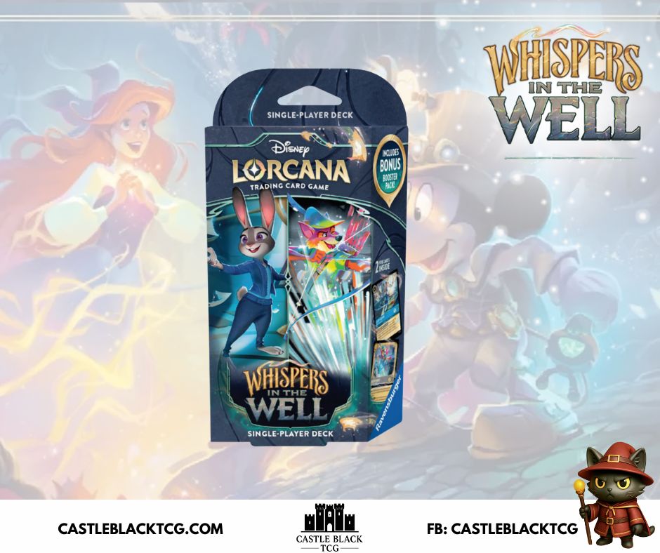 Lorcana Whispers in the well : Single-player Deck Sapphier/Steel Singl Castle Black TCG Lorcana Whispers in the well : Single-player Deck Sapphier/Steel Singl Castle Black TCG