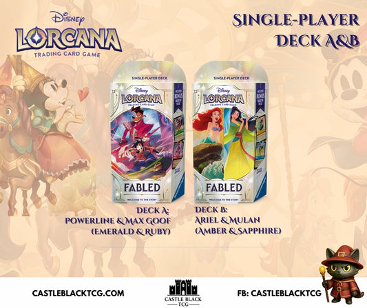 [Pre-Order]Lorcana Fabled : Single-player Deck B:  Ariel & Mulan (Amber & Sapphire)