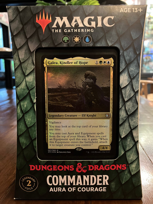 [MTG] Dungeons & Dragons Commander Deck - Aura of Courage | Magic: The Gathering