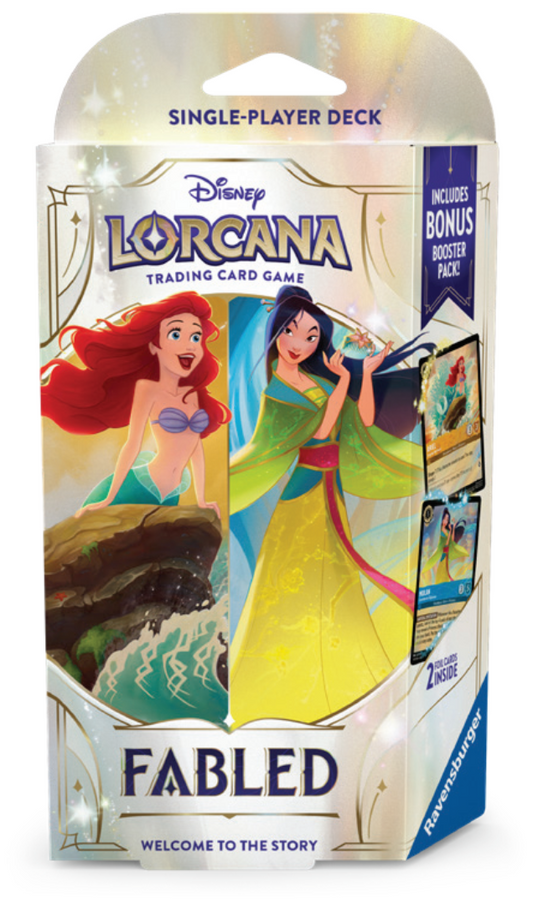 [Pre-Order]Lorcana Fabled : Single-player Deck B:  Ariel & Mulan (Amber & Sapphire)