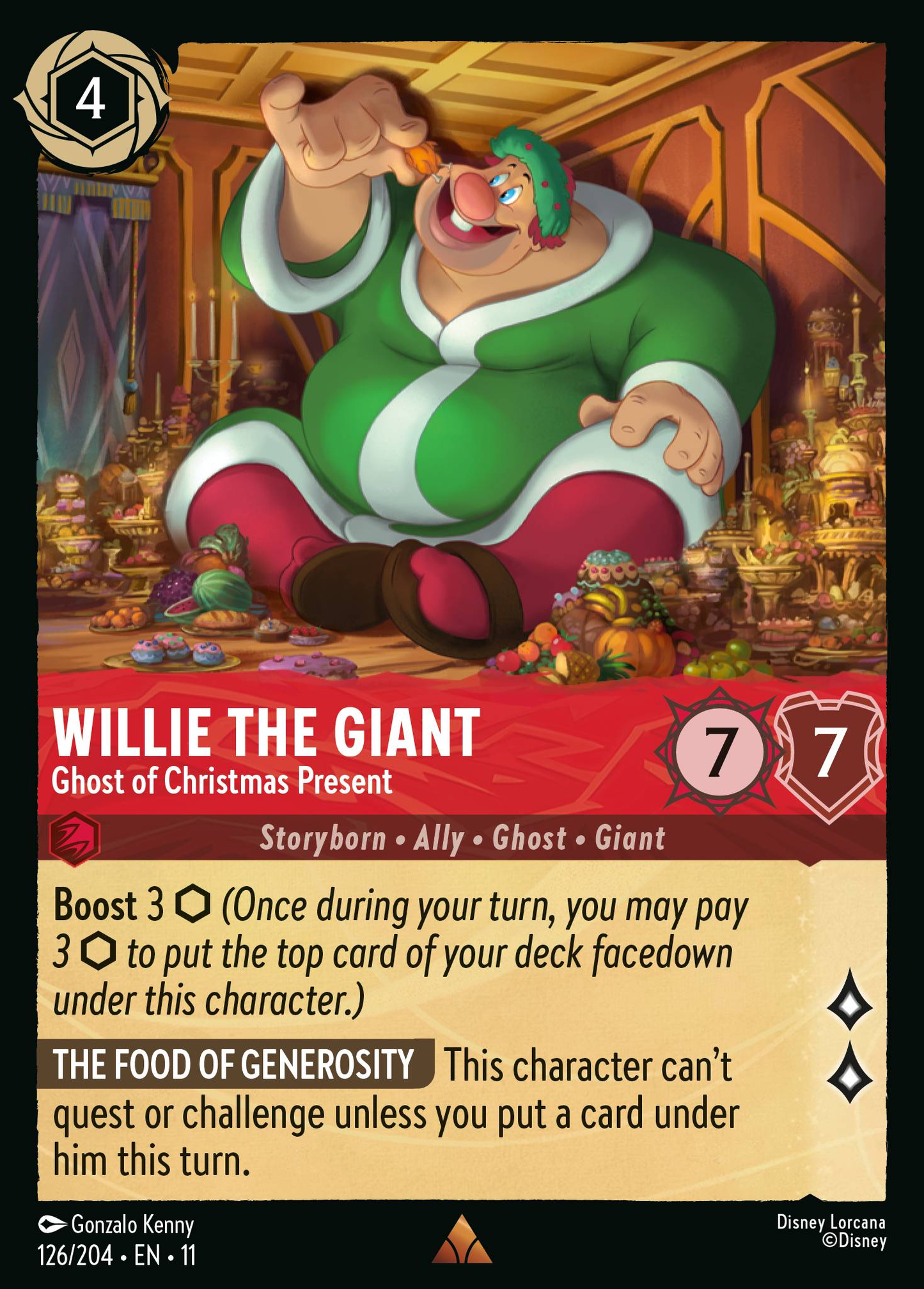 126/204 Willie the Giant - Ghost of Christmas Present