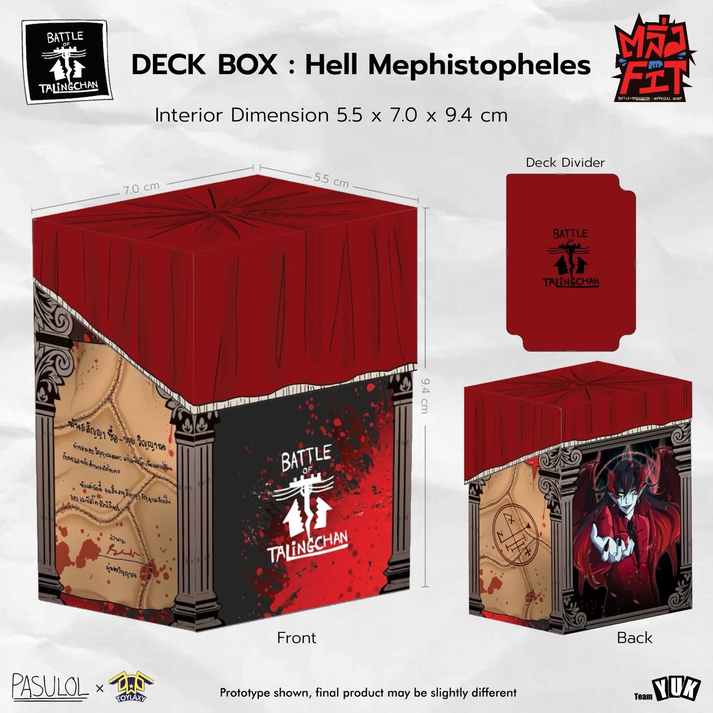 BOT Hell Mephistopheles Deck Box l Battle of Talingchan ใส่ได้ 80 Sleeves