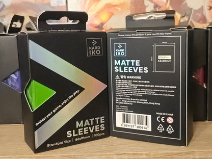 KARDIKO Matte Sleeves Plain Color 100 Pack