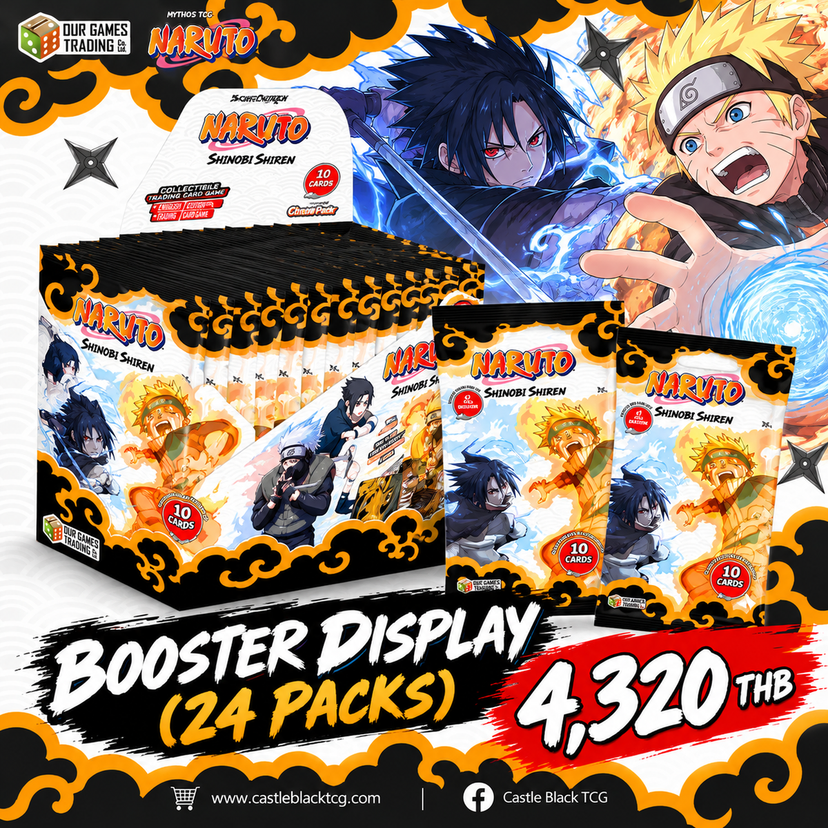 [Pre-order] Naruto Mythos : Set 2 Shinobi Shiren - Booster Box (EN)