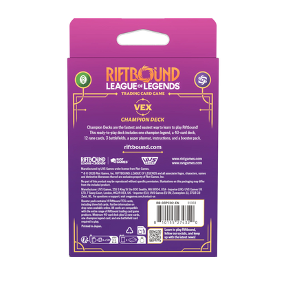 Riftbound: League of Legends TCG Unleashed Champion Deck: Vex