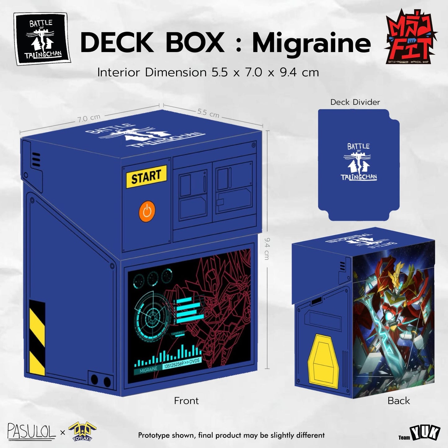 BOT Migraine Deck Box l Battle of Talingchan ใส่ได้ 80 Sleeves