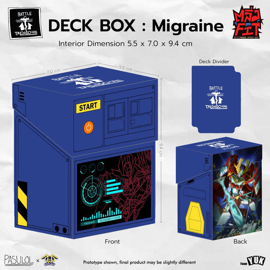 BOT Migraine Deck Box l Battle of Talingchan ใส่ได้ 80 Sleeves