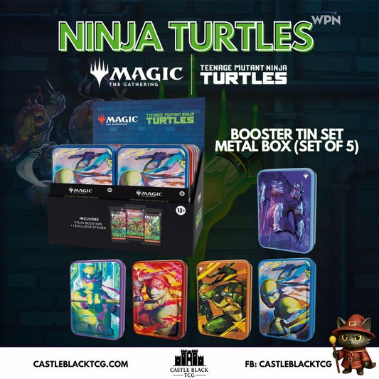 MTG TMNT Ninja Turtles Booster Tin Set (5 Metal box)