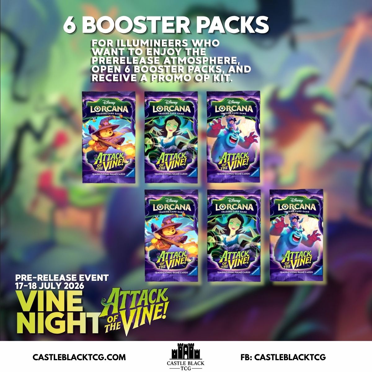 Lorcana (Set 13) Attack of the Vine 6 Booster Prerelease