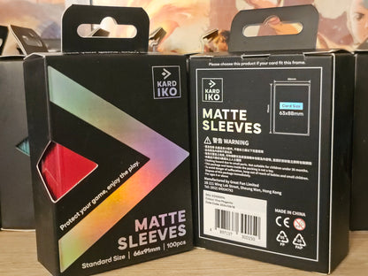 KARDIKO Matte Sleeves Plain Color 100 Pack