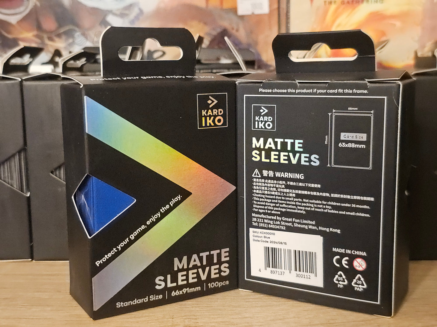KARDIKO Matte Sleeves Plain Color 100 Pack