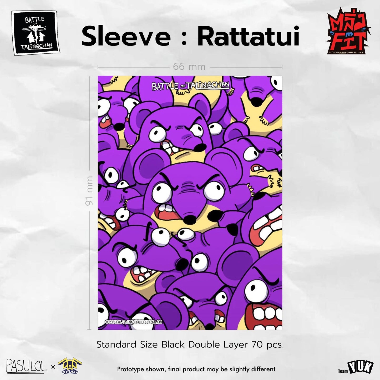 BOT Rattatui Sleeves l Battle of Talingchan 70 Sleeves