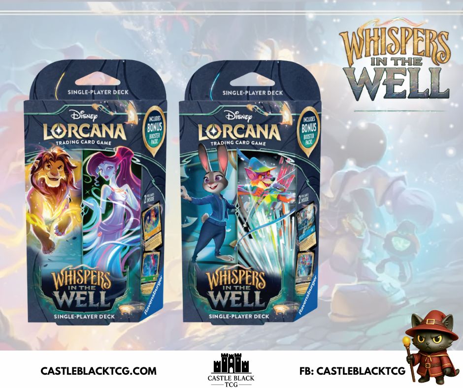 Lorcana Whispers in the well : Single-player Deck Sapphier/Steel Singl Castle Black TCG Lorcana Whispers in the well : Single-player Deck Sapphier/Steel Singl Castle Black TCG