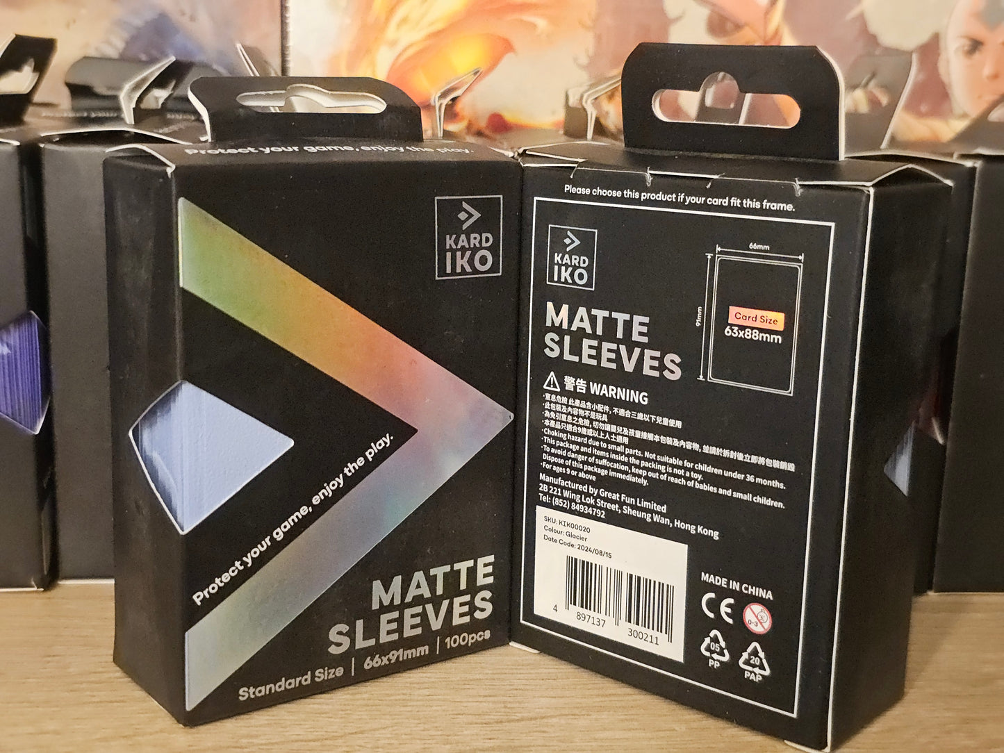 KARDIKO Matte Sleeves Plain Color 100 Pack