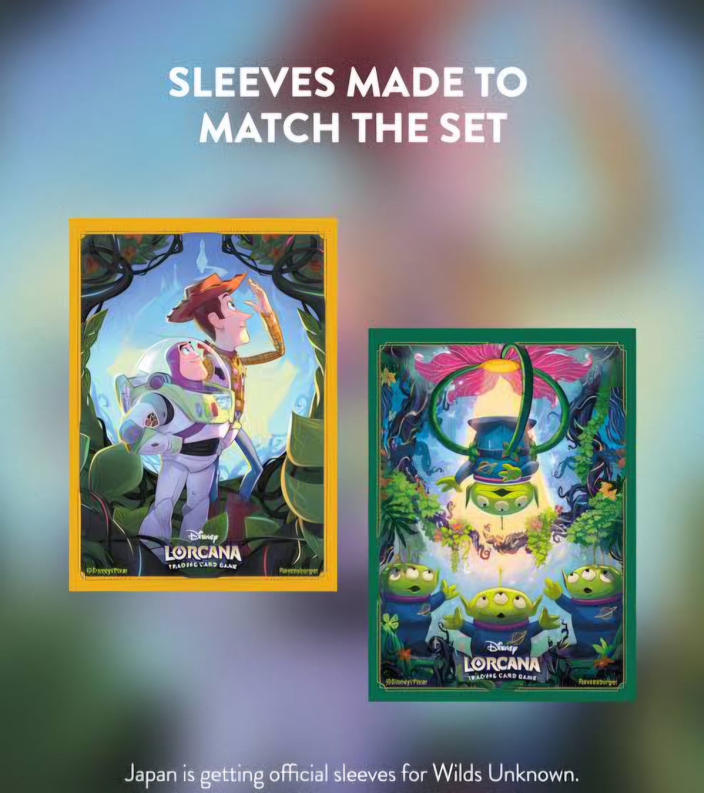 Lorcana [Set] Exclusive Sleeves Toy Story YOU'VE GOT A FRIEND IN ME and Alien Green man JP