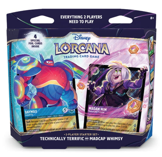 Lorcana Set 14 Hyperia City 3 Player Starter Baymax vs Madam Nim