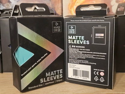KARDIKO Matte Sleeves Plain Color 100 Pack